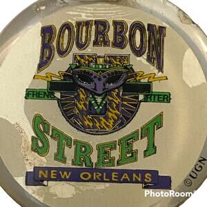 Bourbon Street New Orleans Keychain French Quarter Mask Charm Souvenir Vintage